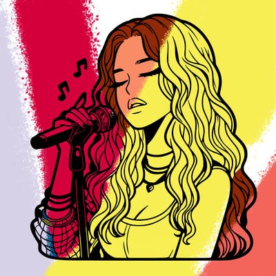 realistic female singer