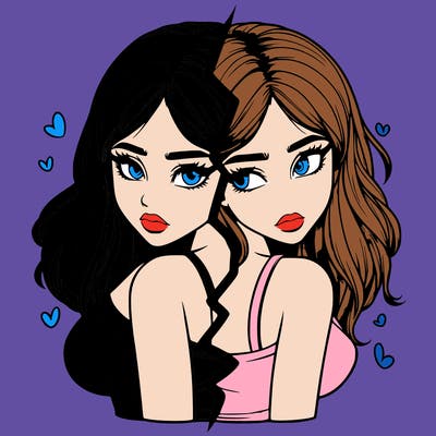 realistic girl split