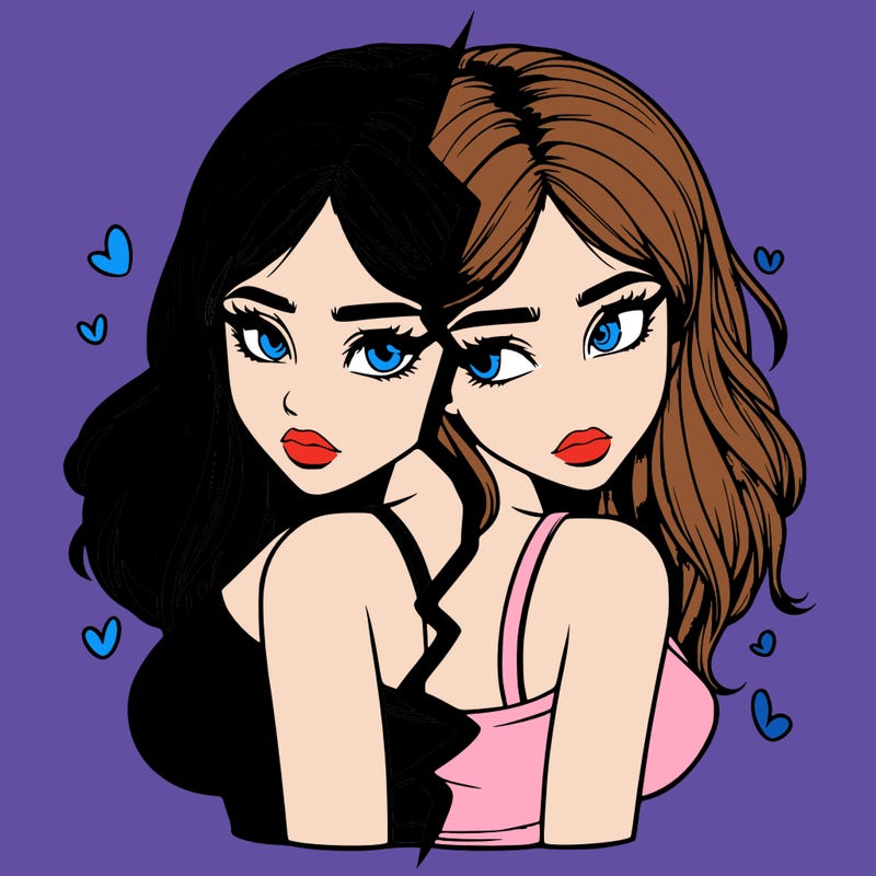 realistic girl split