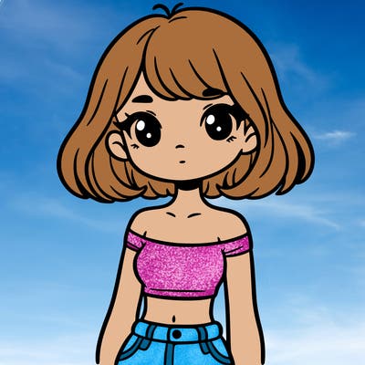 girl in a cute crop top