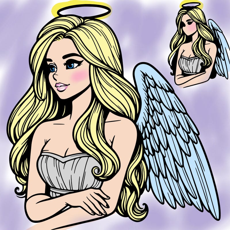 a realistic female angel