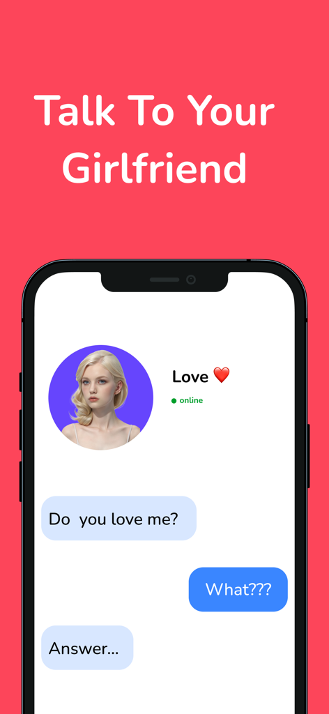 Chat Game - Truth or Lie - A screenshot of a chat interface from the game Chat Game Truth or Lie showing a conversation with a virtual girlfriend