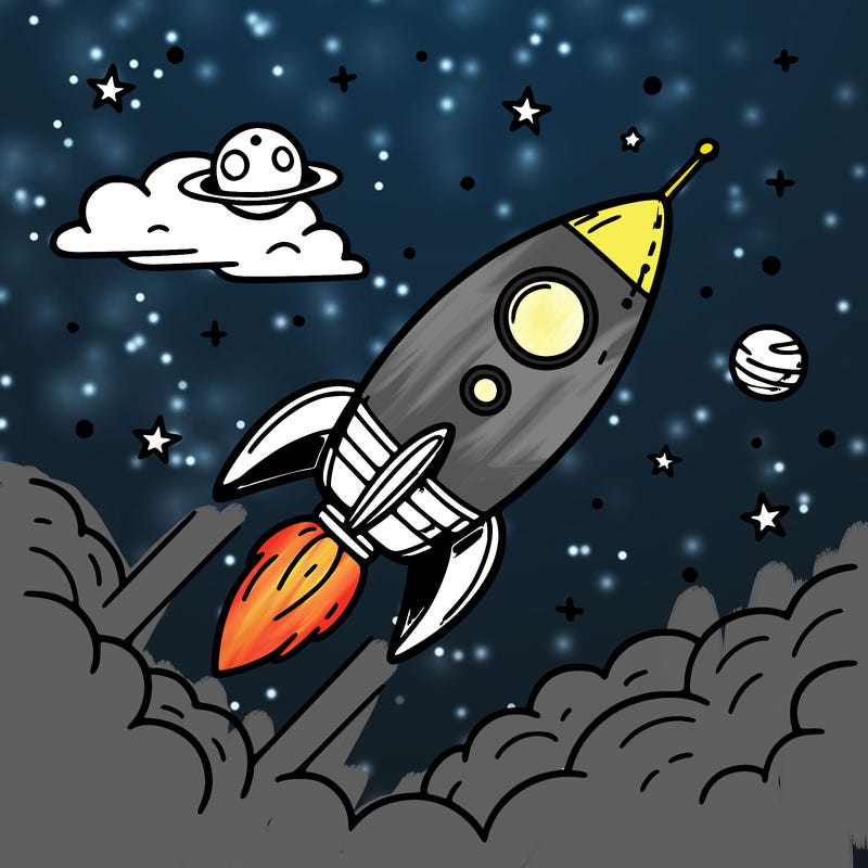rocket in space