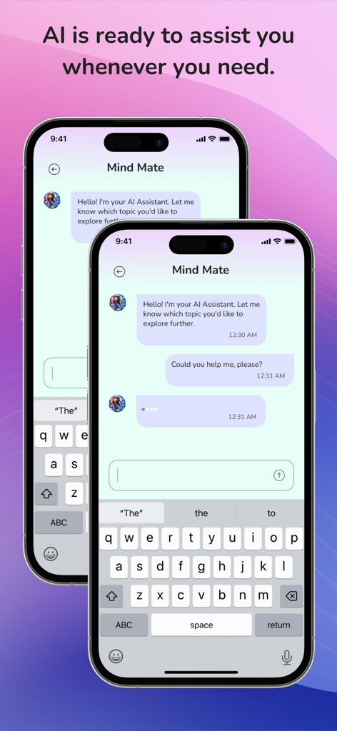 Homework Solver: AI Helper App - Interfaz de asistente de chat IA para ayuda con las tareas en iPhone