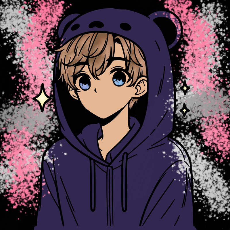 a 17 year old boy in a cute animal hoodie