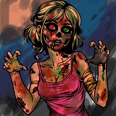 realistic zombie girl