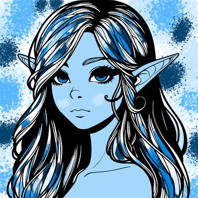 elf girl realistic dark fantasy