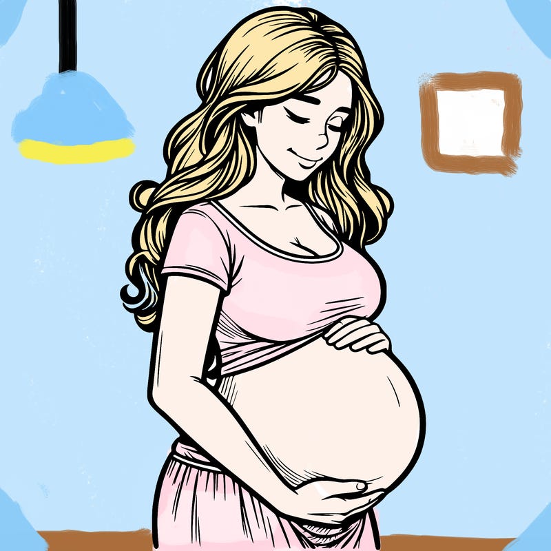 woman heavily pregnant realistic
