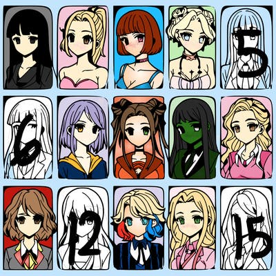 girls that look diffrent anime