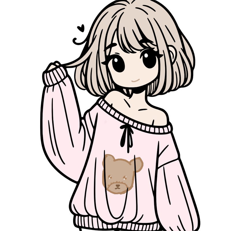 girl in baggy sweater hanging off her shoulder