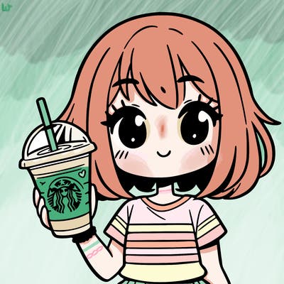 girl drinking starbucks