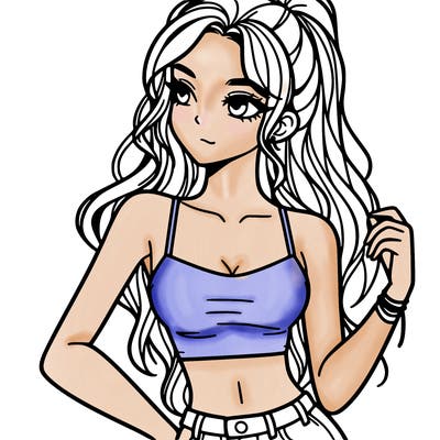 girl in crop top