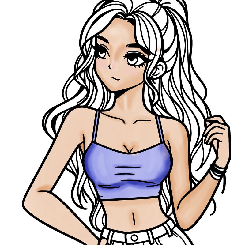 girl in crop top