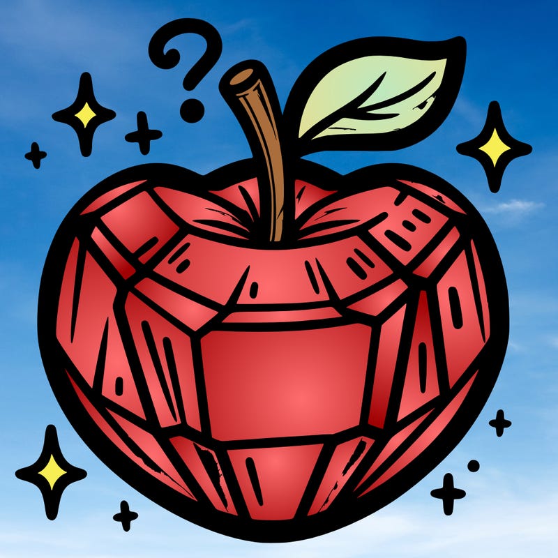 very shiny crystal apple