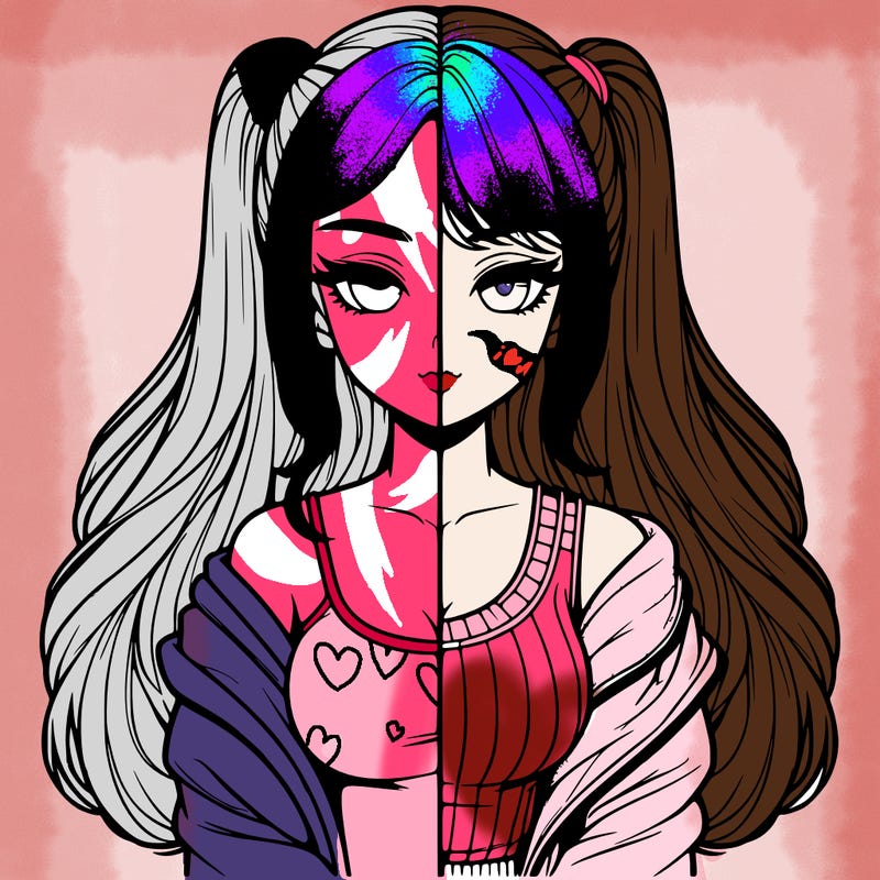 realistic girl split