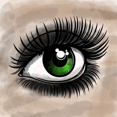 realistic eye long eylashes