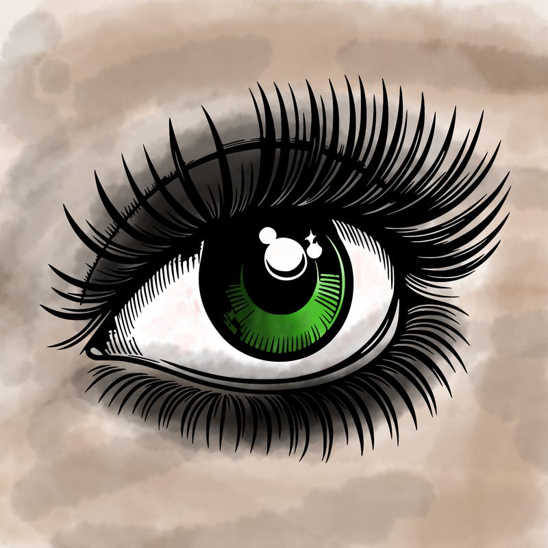 realistic eye long eylashes