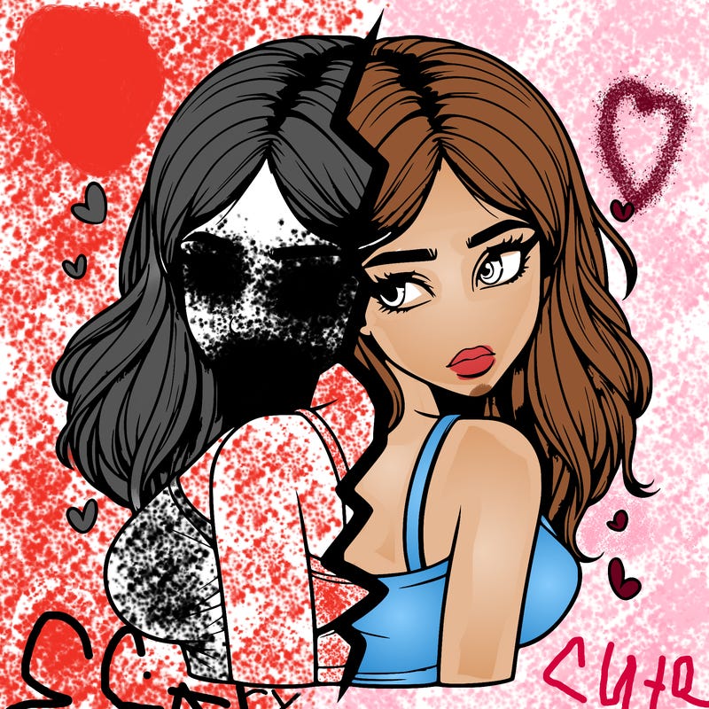 realistic girl split