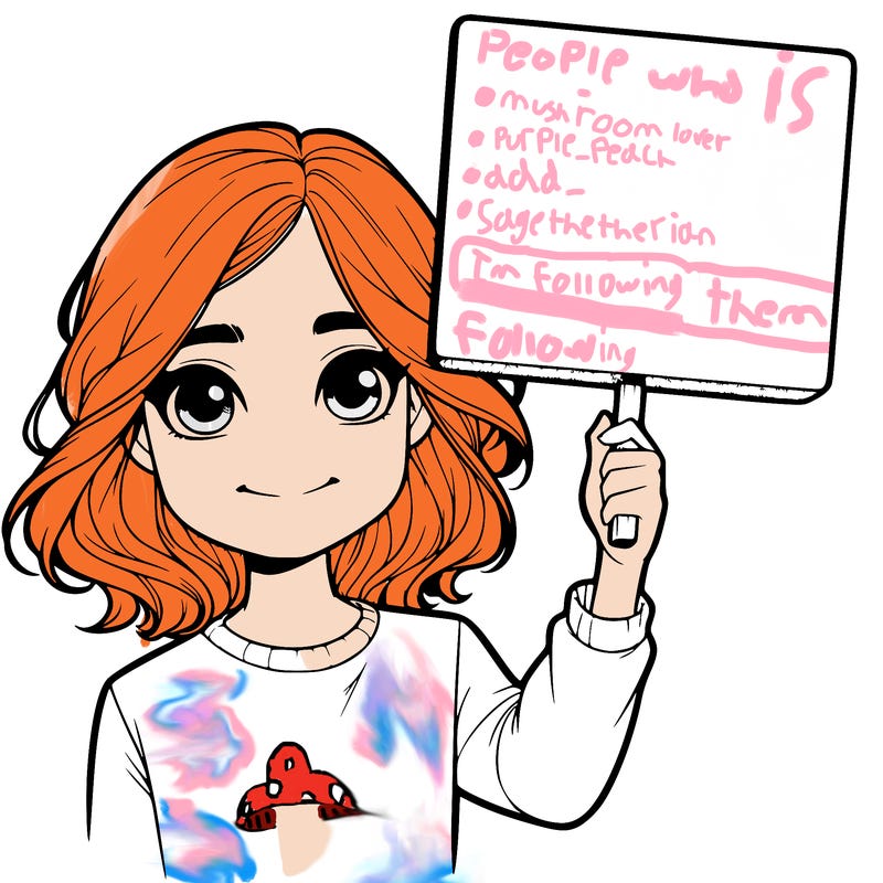 realistic girl holding up a sign