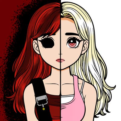 realistic girl split