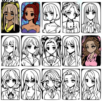 girls that look diffrent anime