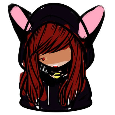 girl with hair covering her face and wearing a hoodie