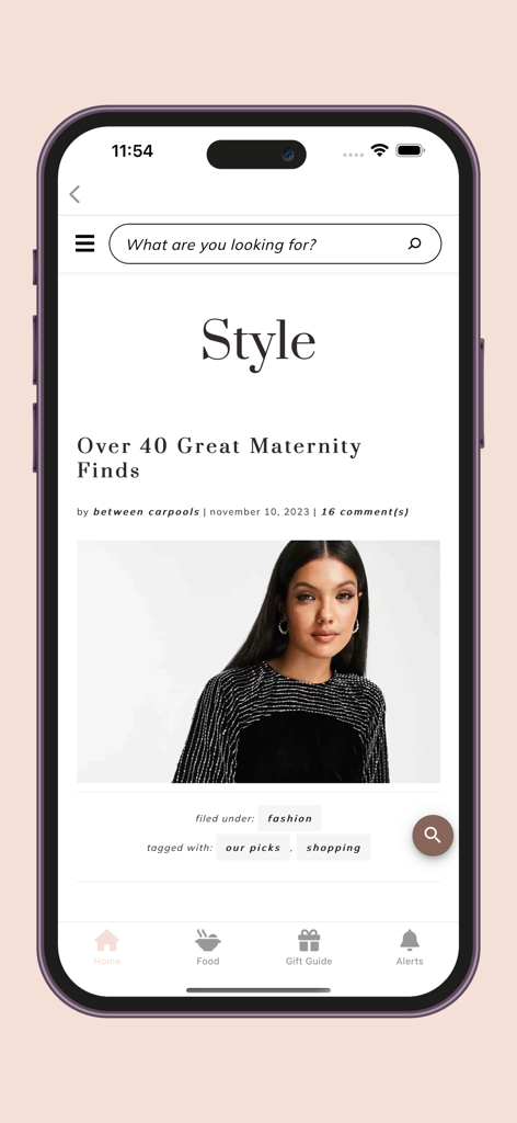 Between Carpools - Lifestyle article about maternity fashion finds in the Between Carpools app