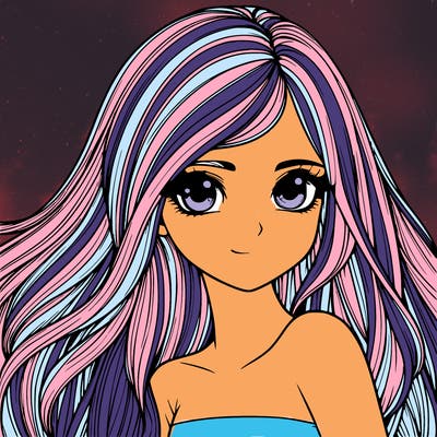 realistic girl pretty long hair