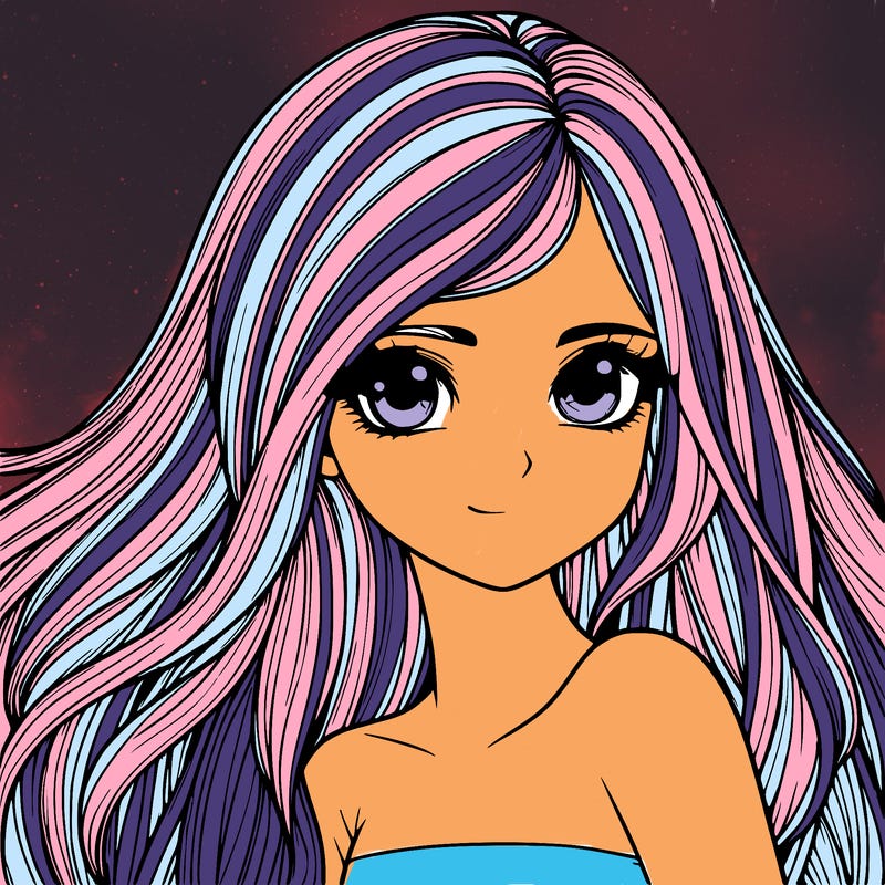 realistic girl pretty long hair