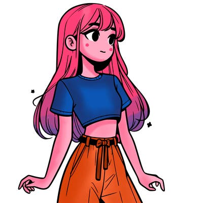 girl in a cute crop top