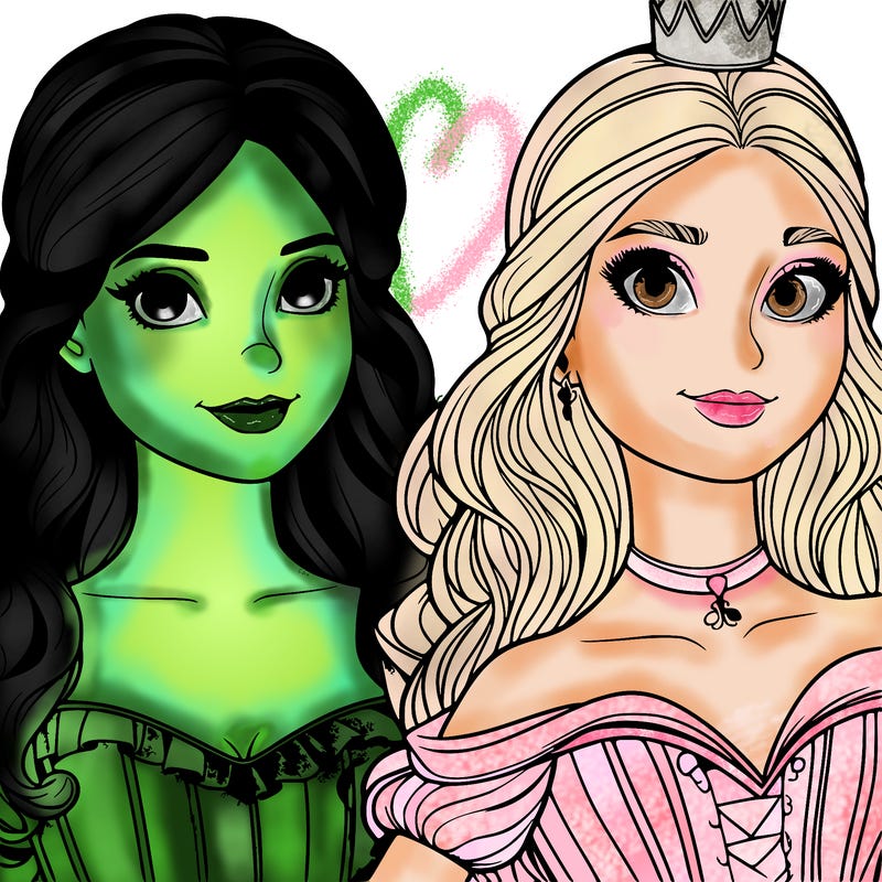 elfaba and glinda realistic girls