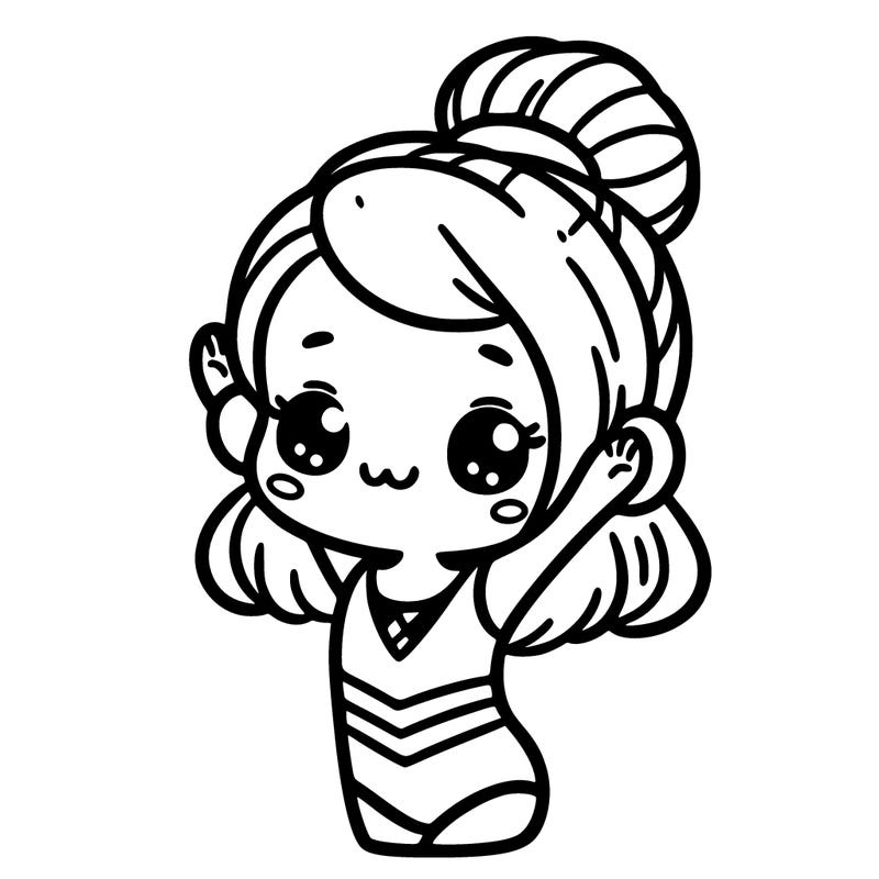 gymnastic girl cute