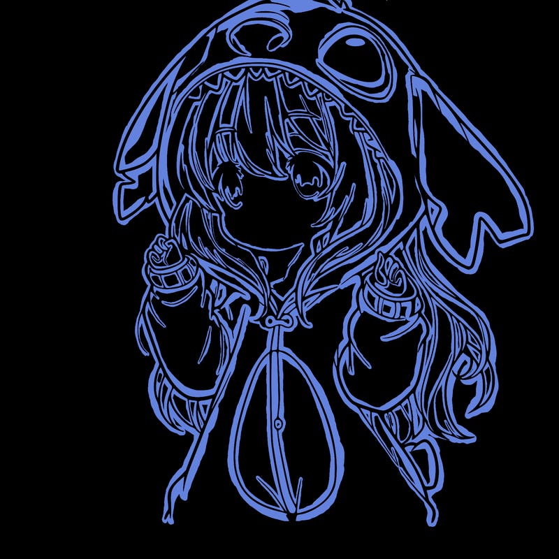 anime girl in a stitch onsie