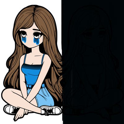 realistic girl split