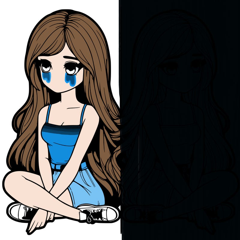 realistic girl split