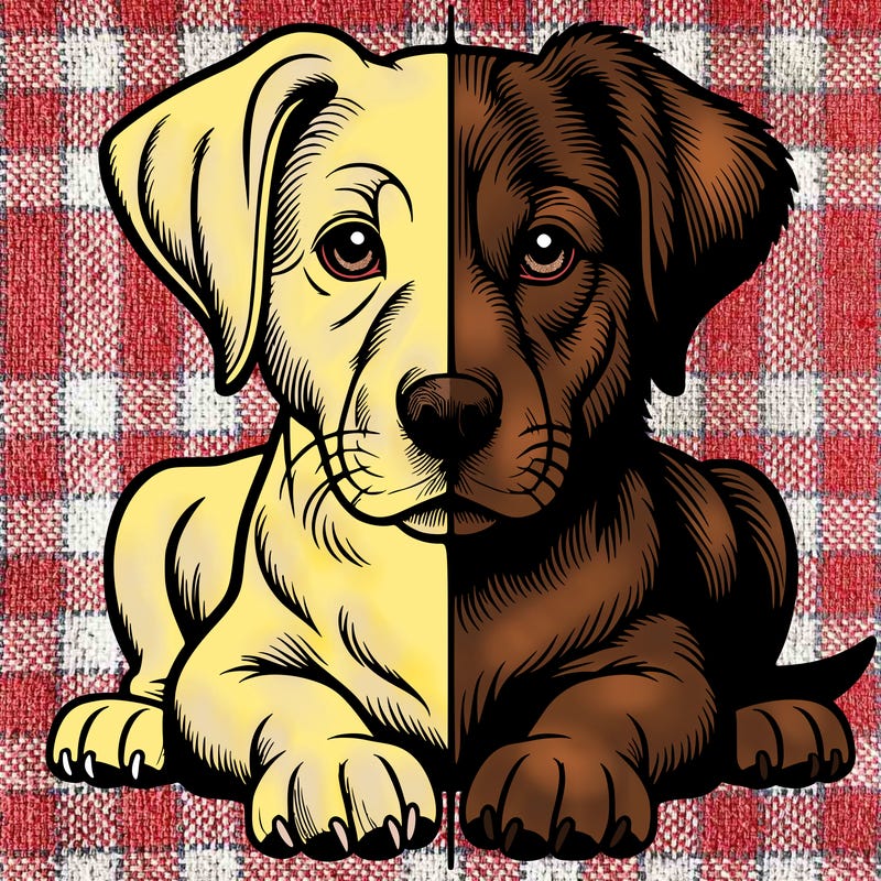 realistic dog split picture