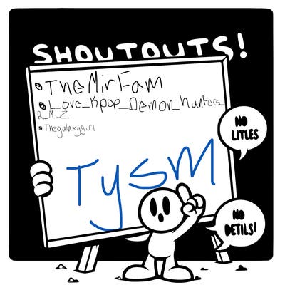 blank canvas that says above it shoutouts