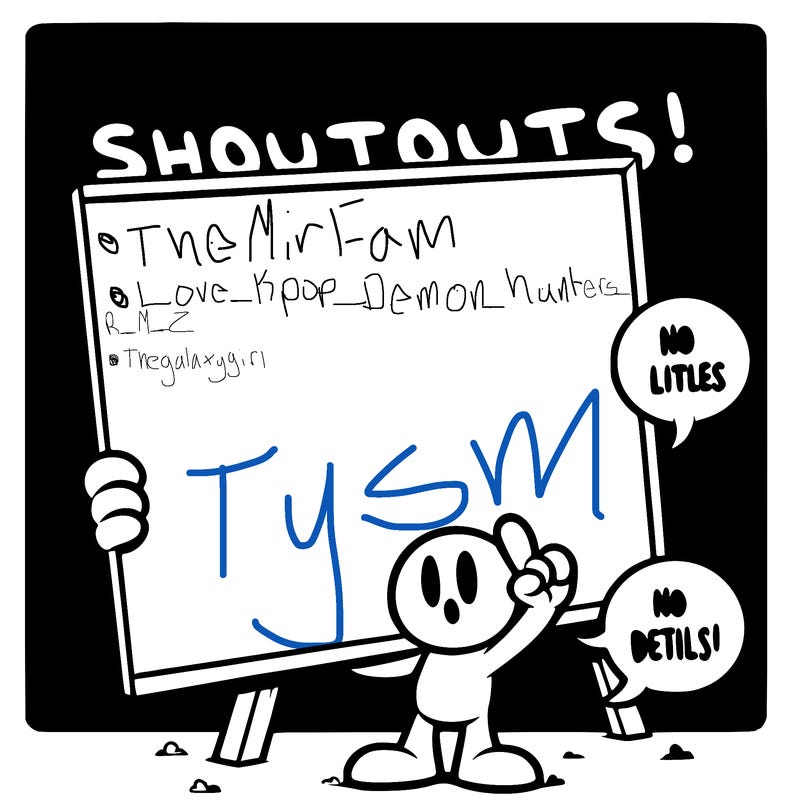 blank canvas that says above it shoutouts