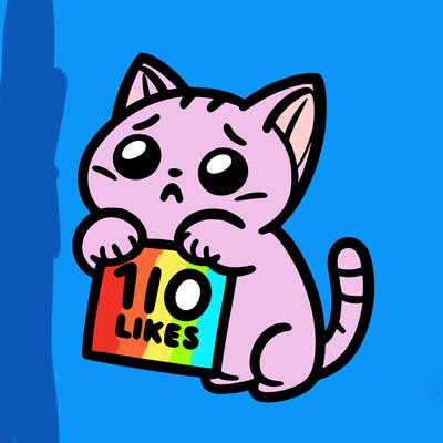 a cat begging for 10 likes