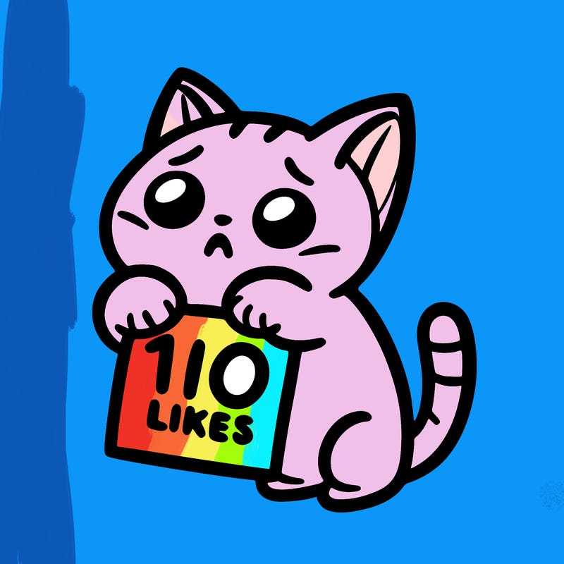 a cat begging for 10 likes