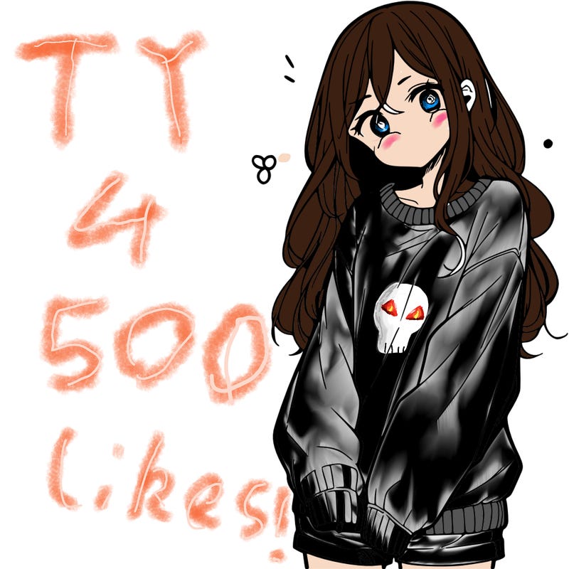 manga teen girl  in a sweater and baggy pants