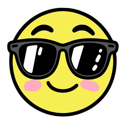 emoji with sunglasses