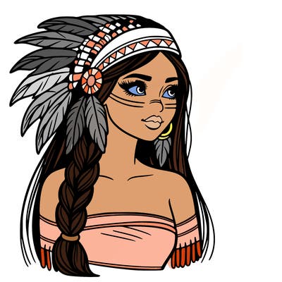 native american beautiful woman