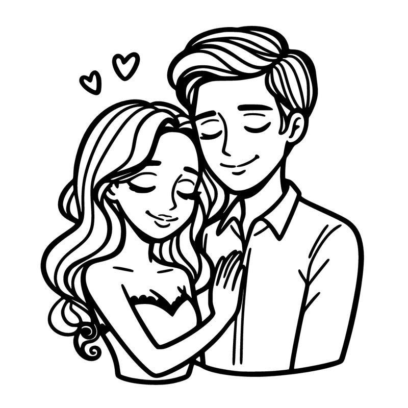 man and woman in love