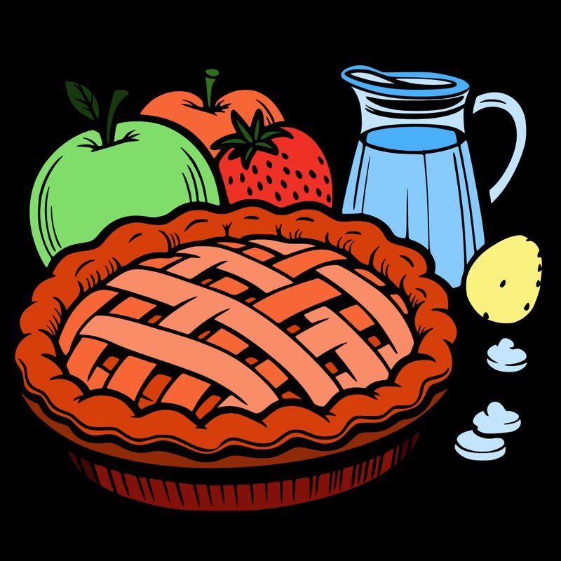 a pie of food