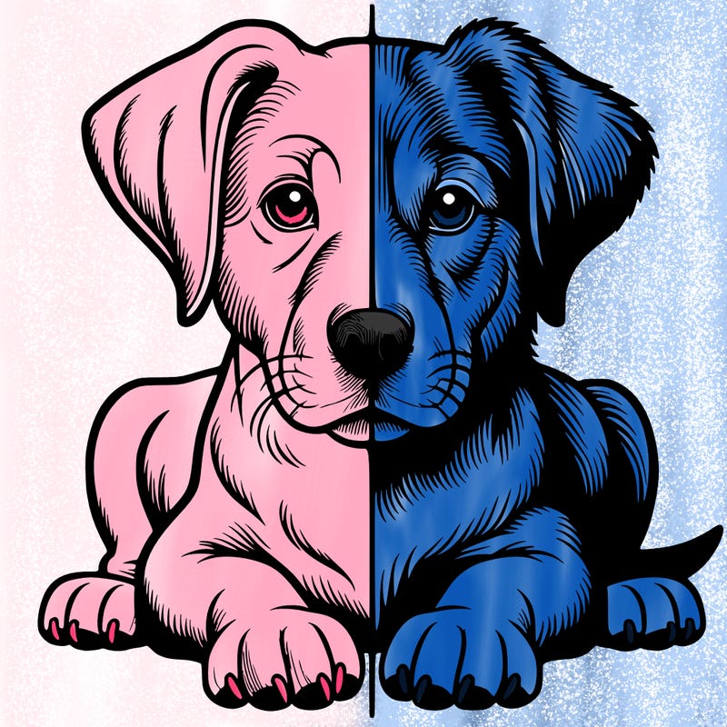 realistic dog split picture