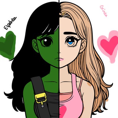 realistic girl split