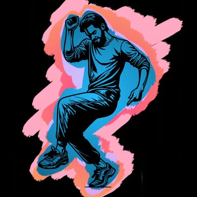 realistic man dancing