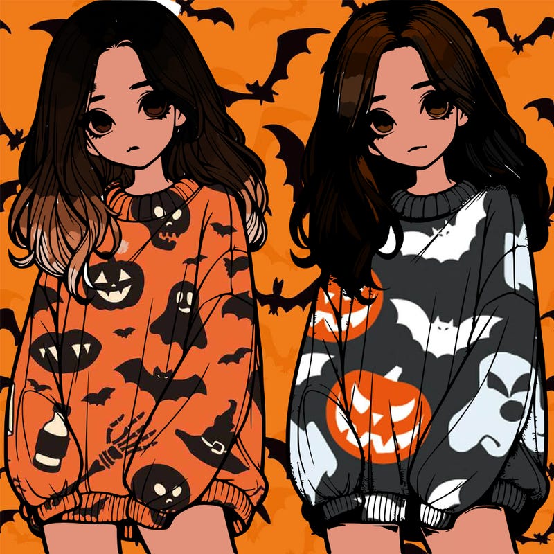 realistic girl with baggy sweater