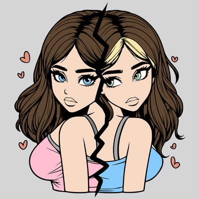 realistic girl split